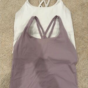 Amazon Women's Tank Tops in White and Lavender